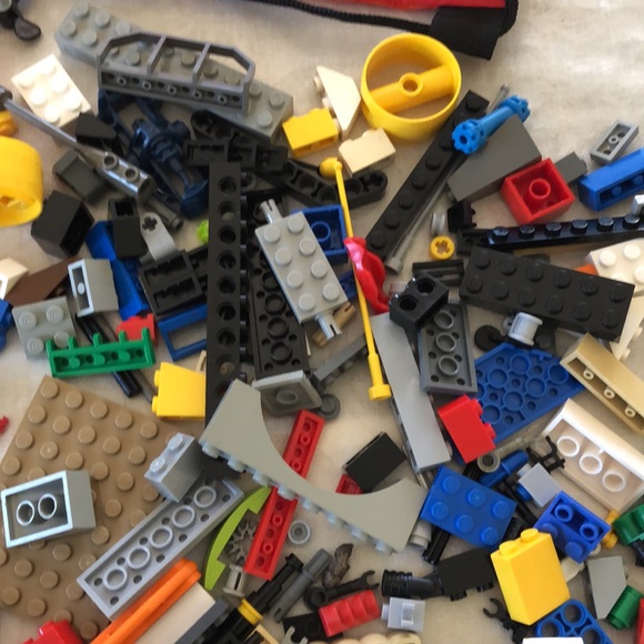 Lego nylon back pack with app. 2lbs assorted Legos - Picture 10 of 11